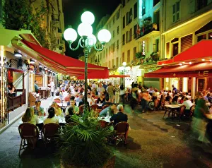 Restaurant Prints: Open air cafes and restaurants, Nice, Cote d Azure, Provence, France, Europe