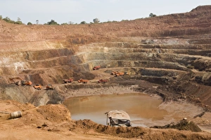 Open cast iron mine