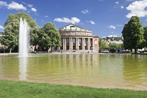 Stuttgart Prints: Opera House, Eckensee Lake, Schlosspark, Stuttgart, Baden-Wurttemberg, Germany, Europe