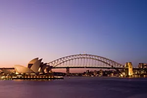 Images Dated 25th July 2008: Opera House and Harbour Bridge, Sydney, New South Wales, Australia, Pacific