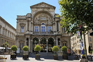Avignon Prints: Opera Theatre facade, Avignon, Provence, France, Europe