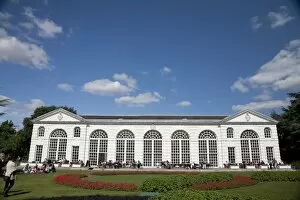 Surrey Collection: Orangery, with Olympic themed garden, Royal Botanic Gardens, UNESCO World Heritage Site, Kew