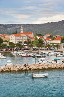 Croatian Prints: Orebic Harbour, where the ferry leaves mainland Croatia for Korcula Island