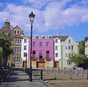 Georgian Prints: Oriel Square, Oxford, Oxfordshire, England, UK