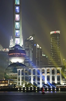 Pu Dong Prints: The Oriental Pearl Tower and the Pudong District, Shanghai, China, Asia