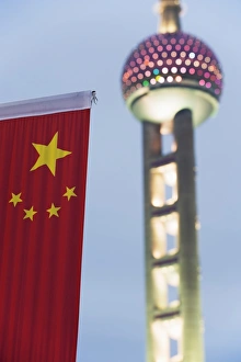 Radiant Prints: Oriental Pearl Tower, Pudong, Shanghai, China, Asia