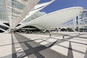 Curved Prints: Oriente railway station, Santiago Calatrava architect, Lisbon, Portugal, Europe