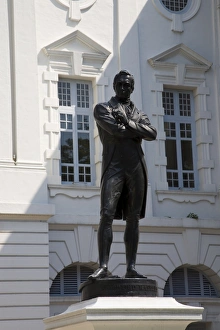 Concert Hall Prints: Original bronze statue of Sir Stamford Raffles cast