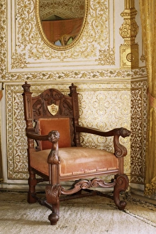 Rajput Prints: An original chair used at the coronation of King George