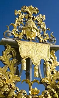 Images Dated 31st May 2009: Detail of ornamental wrought iron gate in the Privy Garden, Hampton Court Palace