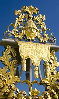 Images Dated 31st May 2009: Detail of ornamental wrought iron gate in the Privy Garden, Hampton Court Palace