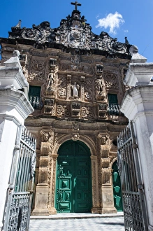 Bahia Prints: Ornamented gate of the Bonfirm church in the Pelourinho