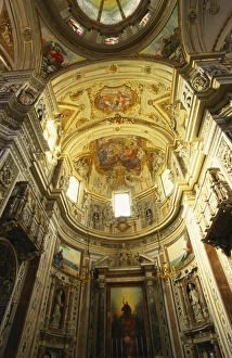 Palermo Prints: Ornate, Domed Ceiling of La Martorana, Palermo, Sicily, Italy