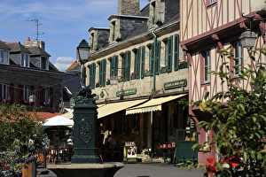 Concarneau Prints: Ornate drinking fountain, Concarneau, Finistere, Brittany, France, Europe
