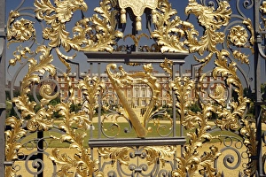 Metal Work Prints: Ornate gate, Hampton Court Palace, Greater London, England, United Kingdom, Europe
