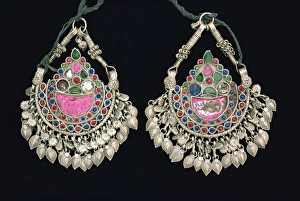 Studio Shot Prints: Ornate silver pendants from tribal area
