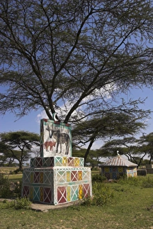 Tribal Culture Prints: Oromo graves near Meki, Rift Valley, Ethiopia, Africa