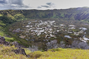 Isla De Pascua Prints: Orongo Crater, Rano Kau, Rapa Nui National Park