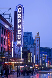 Theatre Prints: Orpheum Theatre on Granville Street, Vancouver, British Columbia, Canada, North America