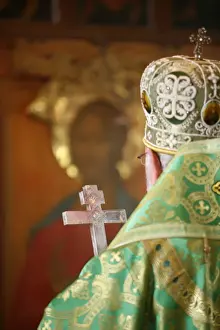 Priest Prints: Orthodox celebration led by Bishop Michel de Claudiopolis, Paris, Ile de France, France