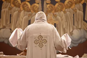 Images Dated 21st April 2007: Orthodox Coptic celebration, Chatenay-Malabry, Hauts-de-Seine, France, Europe