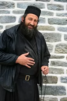 Images Dated 14th April 2006: Orthodox monk on Mount Athos, Greece, Europe