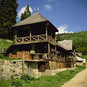 The Orthodox Pestera Monastery, Bucegi Mountains, Carpathians, Transylvania The Orthodox Pestera Monastery, Bucegi Mountains, Carpathians, Transylvania