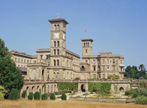 Clock Prints: Osborne House home of Queen Victoria, Isle of Wight, England, UK, Europe