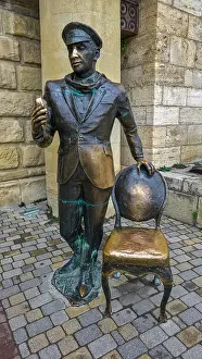 Chair Prints: Ostap Bender monument standing with a chair in a spa town in Russia
