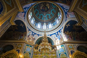 Moldova Prints: The ostentatious interior of the Nativitiy Cathedral, Chisinau, Moldova, Europe