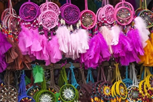 Otavalo market, souvenir shop, Imbabura Province, Ecuador, South America