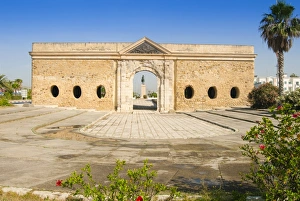 Tunisia Prints: Ottoman monumental gate, La Goulette, Tunisia, North Africa, Africa