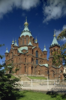 Finland Prints: The Ouspensky Russian Orthodox Cathedral in Helsinki, Finland, Scandinavia, Europe
