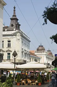 Podgorica Prints: Outdoor cafes on Kneza Mihailova pedestrian boulevard
