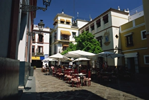 Santa Cruz Prints: Outdoor restaurant in the Plaza de los Venerables