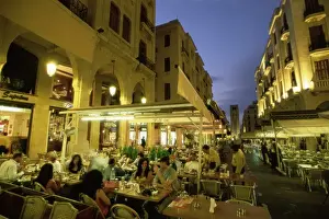 Dinner Prints: Outdoor restaurants in the downtown area of Central District