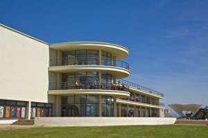 Concert Halls Prints: Outdoor stage for performances and exterior architecture, the De La Warr Pavilion