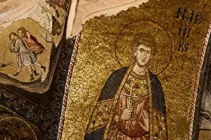 Images Dated 7th February 2010: Outer narthex of Chora Museum (Kariye Muzesi) featuring Byzantine mosaics and frescoes