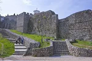 Ohrid Prints: Outer walls of Ohrid at Lake Ohrid, UNESCO World Heritage Site, Macedonia, Europe