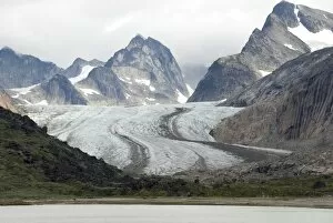 Images Dated 9th August 2010: Outlet glacier descending from main ice sheet, along north side of Prins Christian Sund