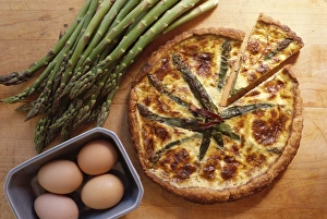 Delicious Prints: Overhead shot of asparagus quiche
