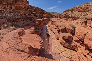 Marble Canyon Prints: An overhead view of a slot canyon in the south fork of Soap Creek Canyon at Marble Canyon