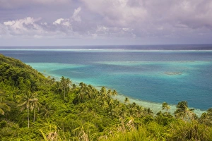 Wallis Prints: Overlook over the lagoon of Wallis, Wallis and Futuna, South Pacific, Pacific