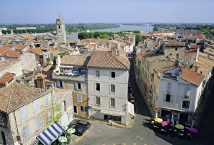 Arles Prints: Overview of the city of Arles, Bouches-du-Rhone, Provence, France, Europe