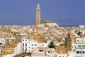 Marvel Prints: Overview with the Hassan II Mosque in the background, Casablanca, Morocco