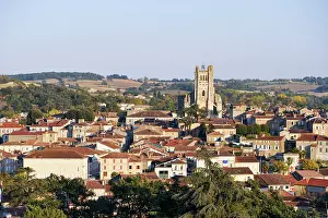 Pastures Prints: Overview of local buildings and landscape in Condom