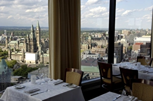 Images Dated 30th June 2007: Overview of Parliament Hill from Merlot Rooftop Grill, Ottawa, Ontario