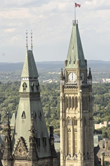 Images Dated 29th June 2007: Overview of Parliament Hill from Merlot Rooftop Grill, Ottawa, Ontario