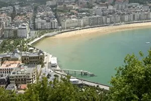 Overview of San Sebastian, Basque country, Costa Vasca, Euskadi, Spain, Europe