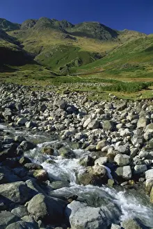 Streams Prints: Oxendale Beck below Crinkle Crags, Lake District National Park, Cumbria